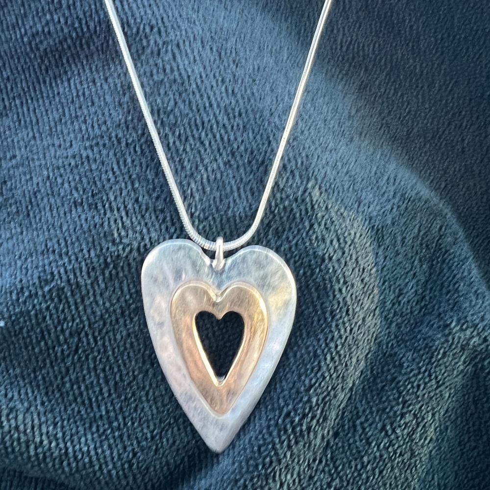 Silver Heart Pendant Necklace